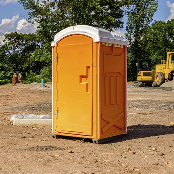 how often are the portable restrooms cleaned and serviced during a rental period in Floyd County TX